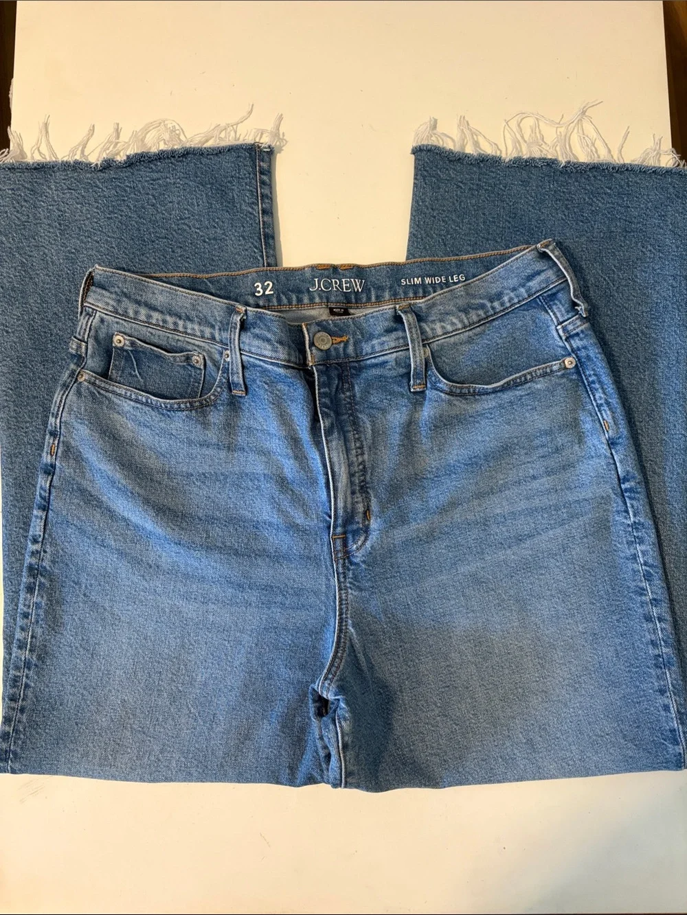 J. Crew Slim Wide Leg Women's Jeans in Light Blue Size 32
